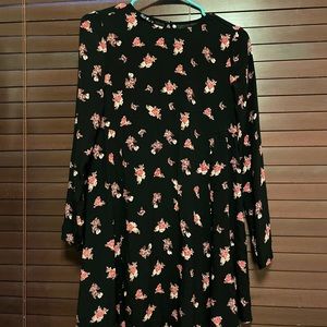 Floral Black Dress